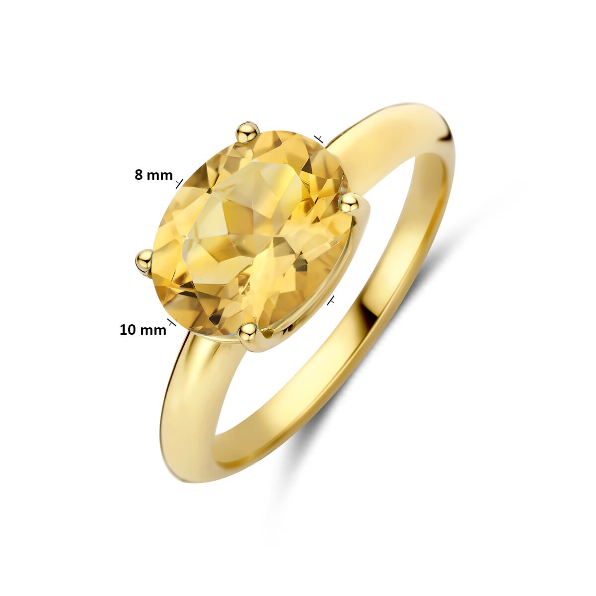 bague en or jaune avec citrine