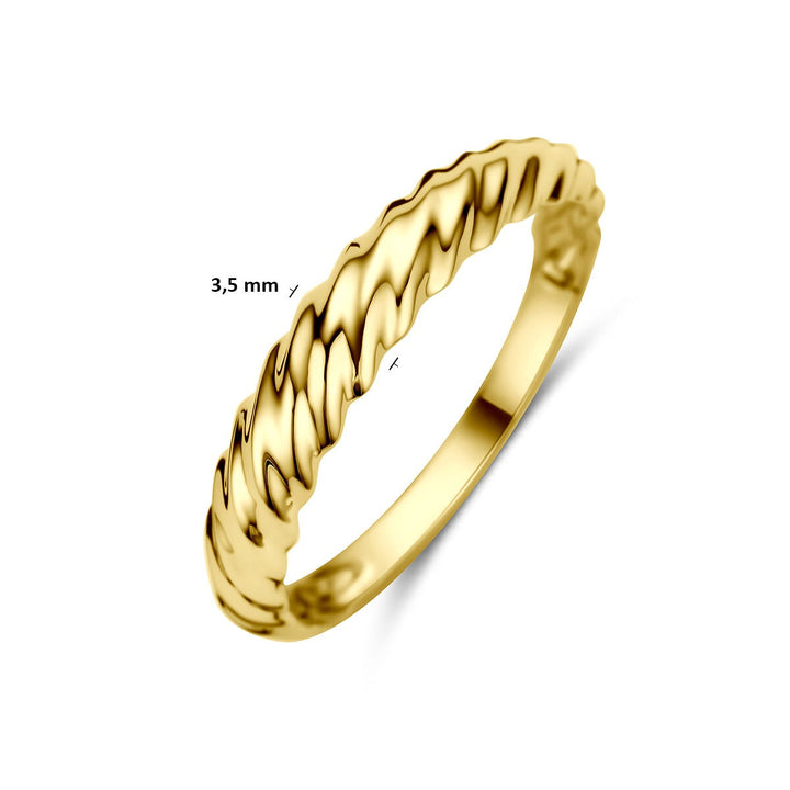 9k Geelgouden gedraaide ring