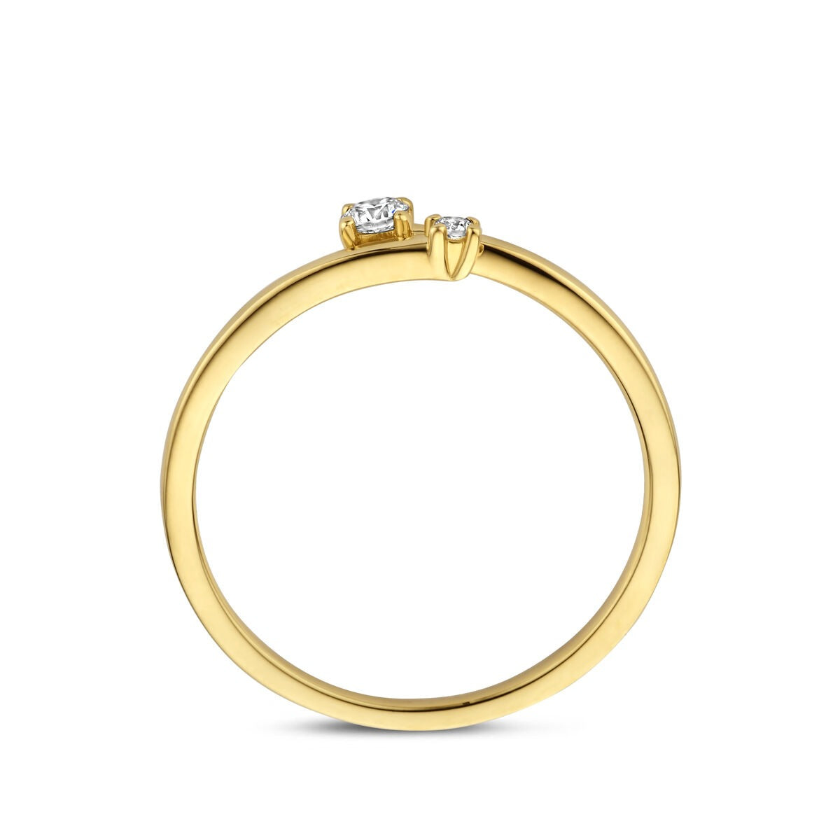 Bague pour femme en or avec diamant – or jaune 14k