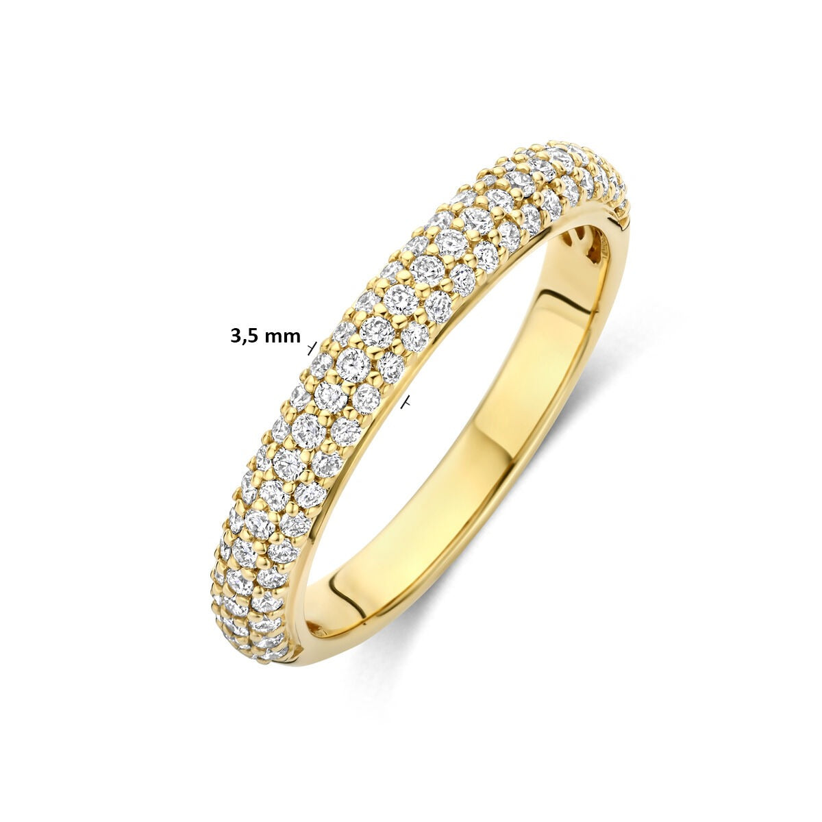 Bague en or jaune 14k avec diamant cultivé en laboratoire 0.48 ct