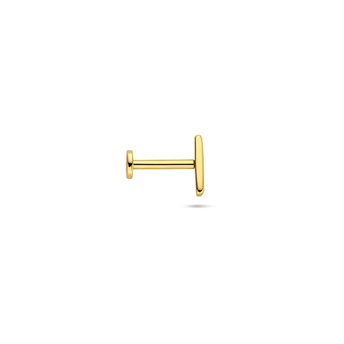 Piercing plat arrière plaqué or – argent 925