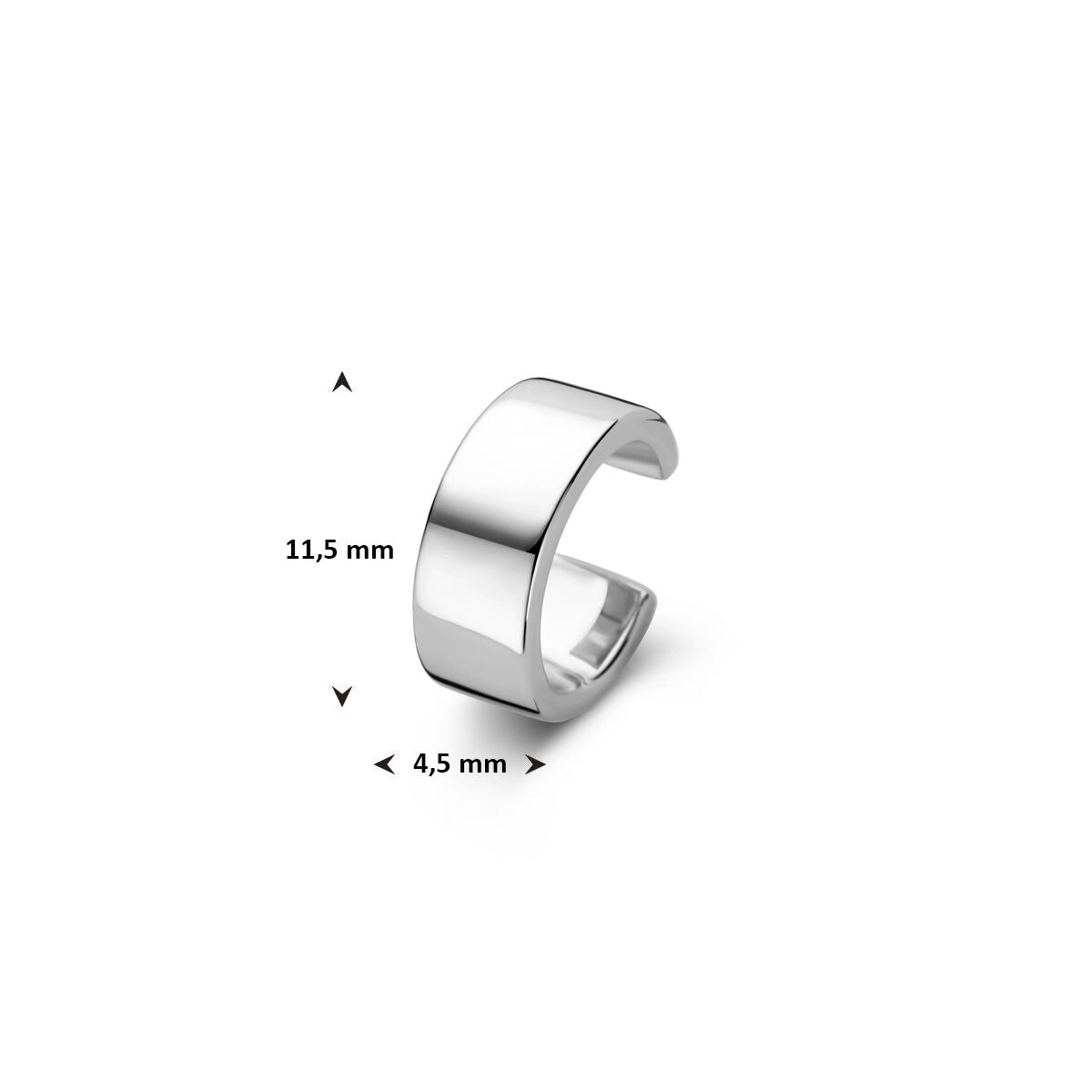 Boucle d'oreille en argent – rhodié argent 925