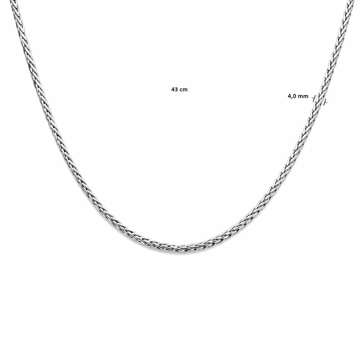 Collier en argent queue de renard – rhodié