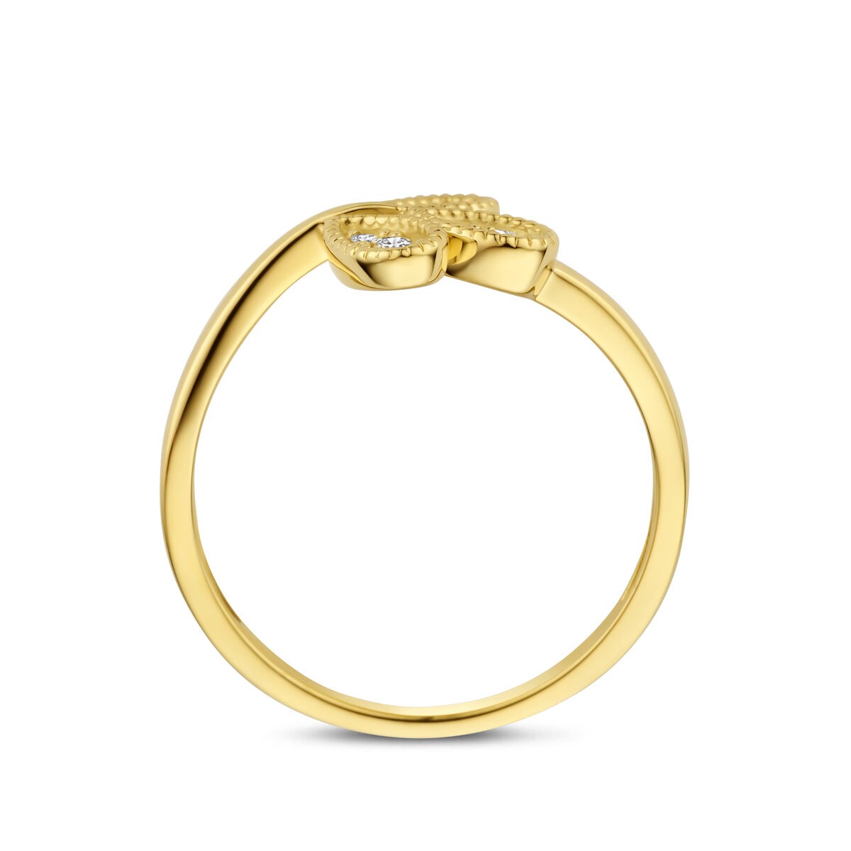 Bague pour femme en or avec diamant – or jaune 14k