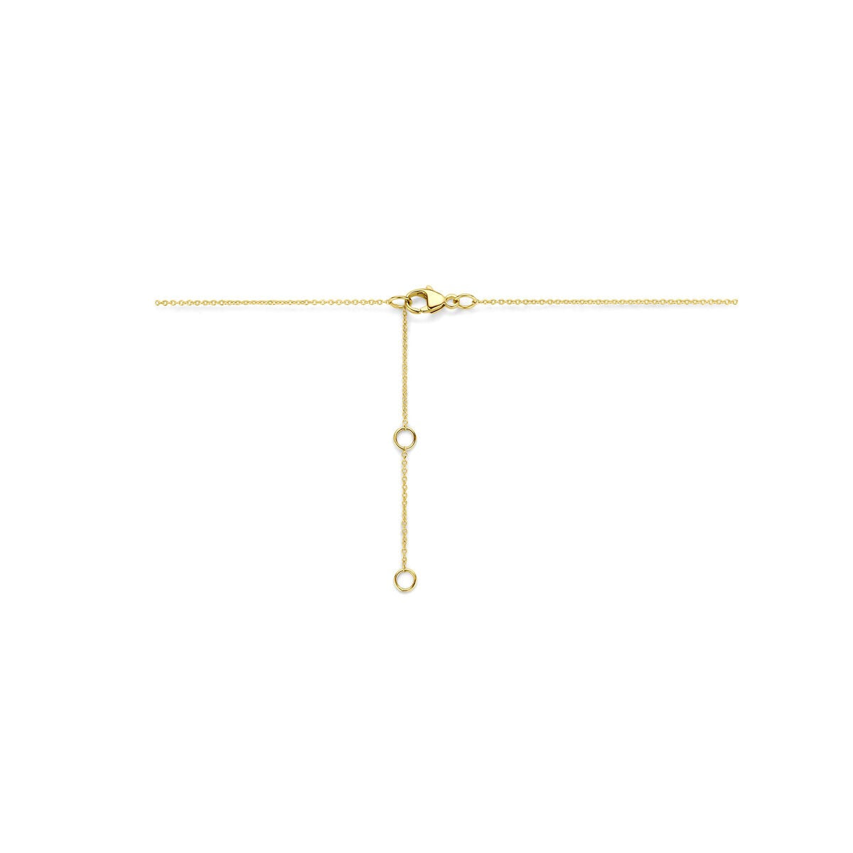 collier en or jaune 14k avec diamant cultivé en laboratoire