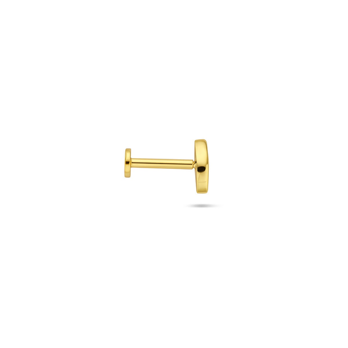 Piercing plat arrière plaqué or œil maléfique avec zircone - argent 925