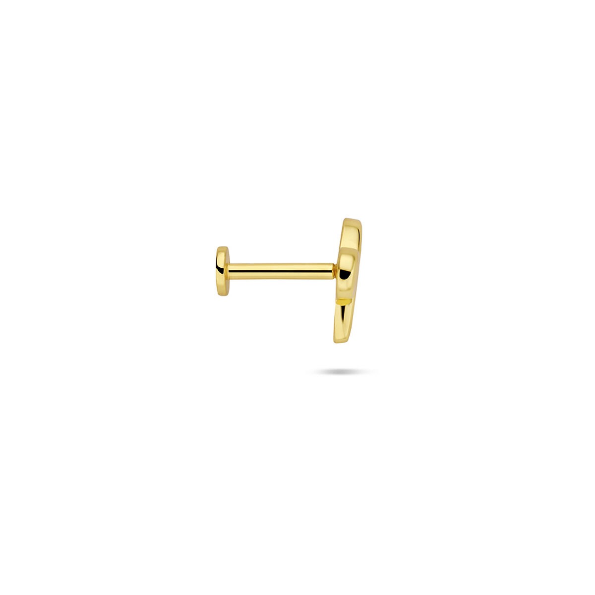Piercing plat arrière plaqué or argent nœud – argent 925