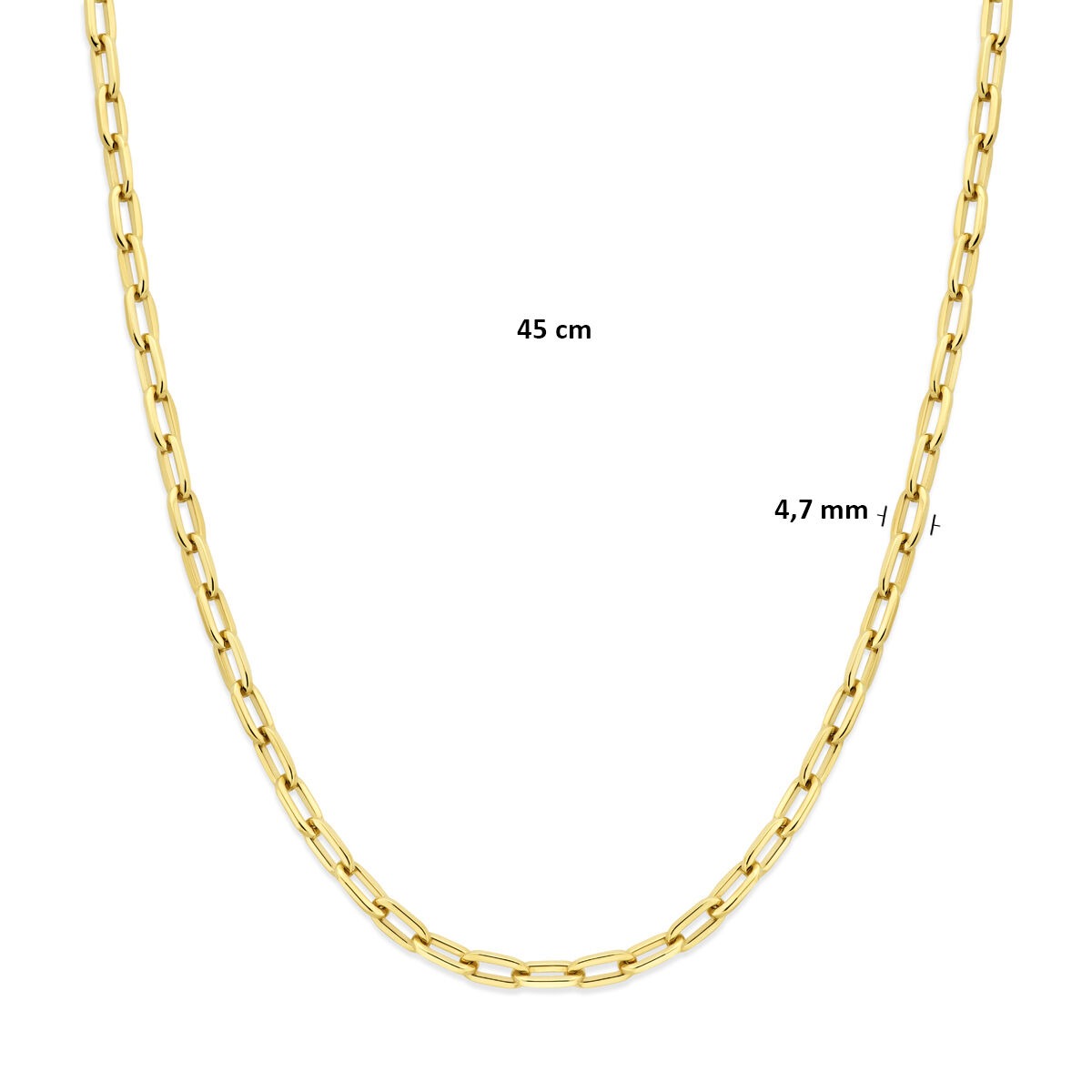 Collier en or pour femme – maillon ancre 14k 4,7 mm