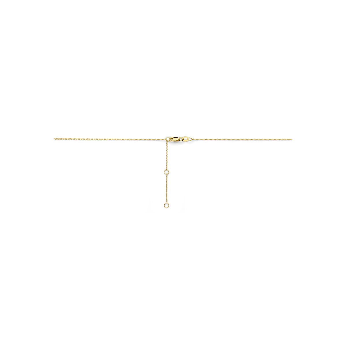 Collier en or jaune 14k avec cœur en diamant
