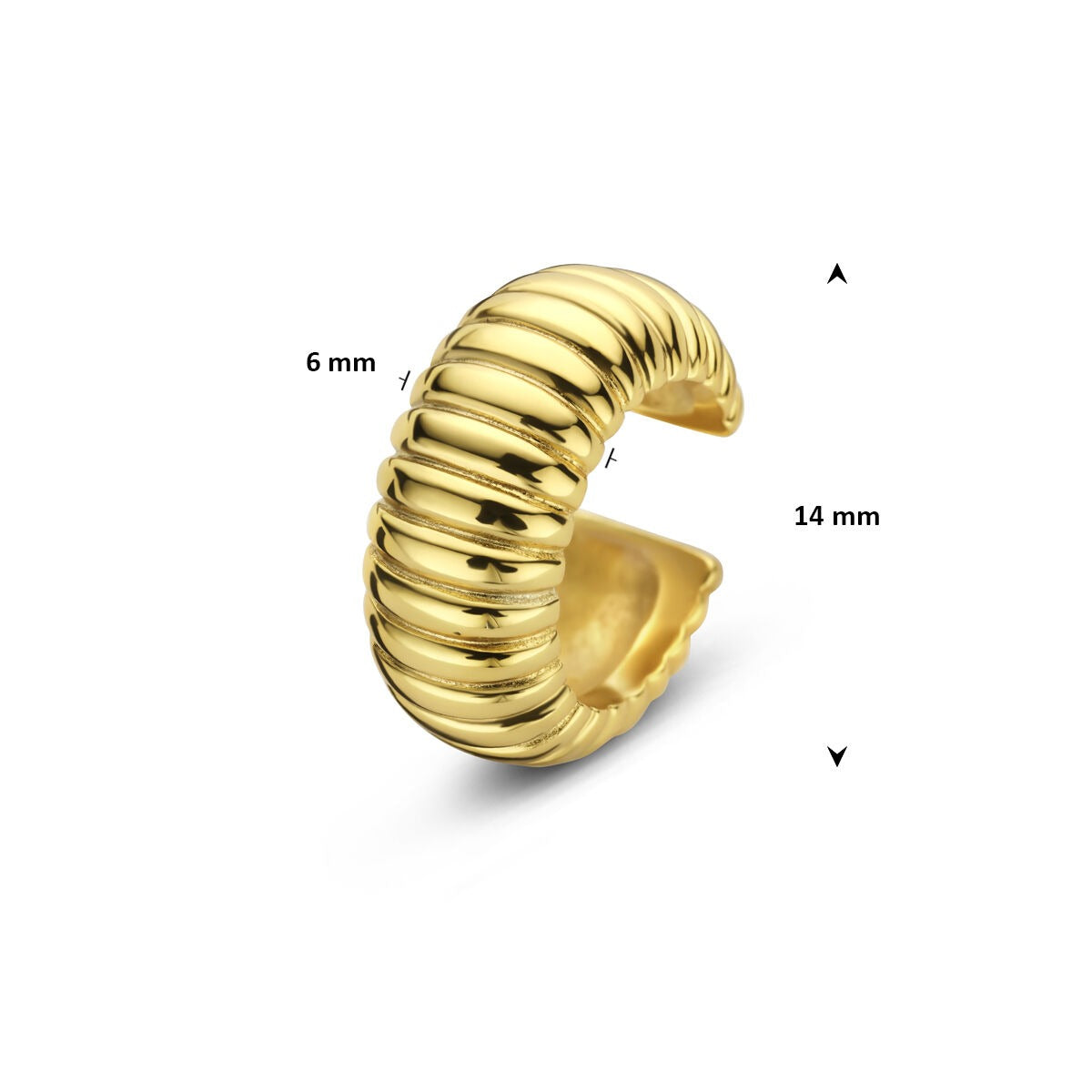 Ear cuff plaqué or en argent – argent 925