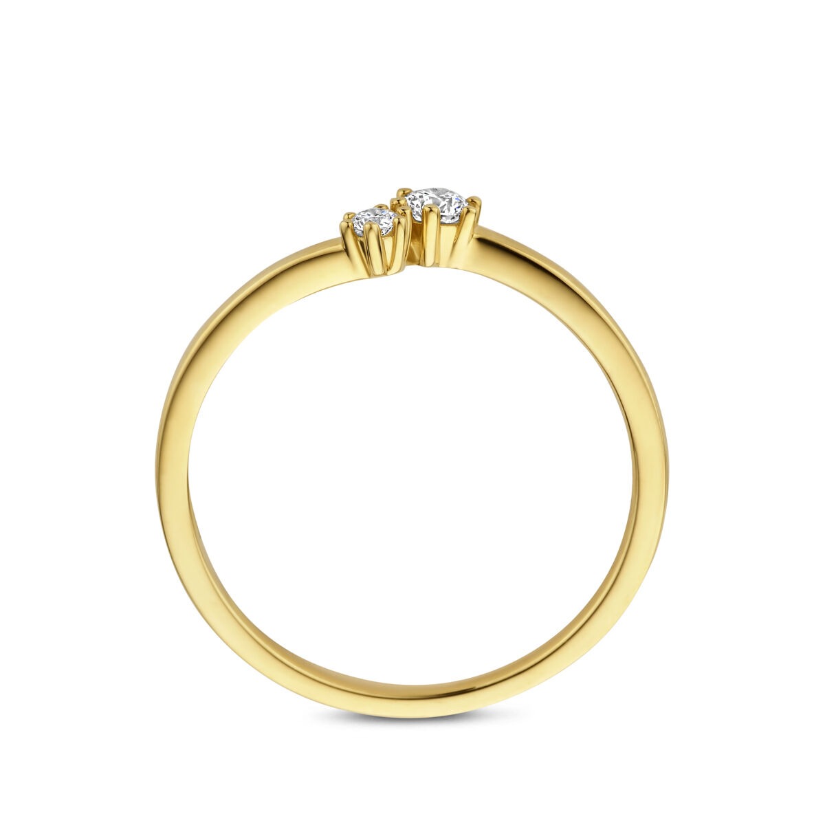 Bague pour femme en or avec diamant – or jaune 14k