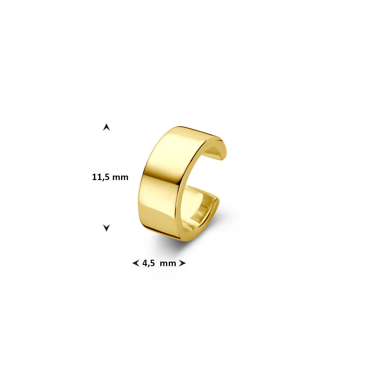 Ear cuff plaqué or argent pour femme