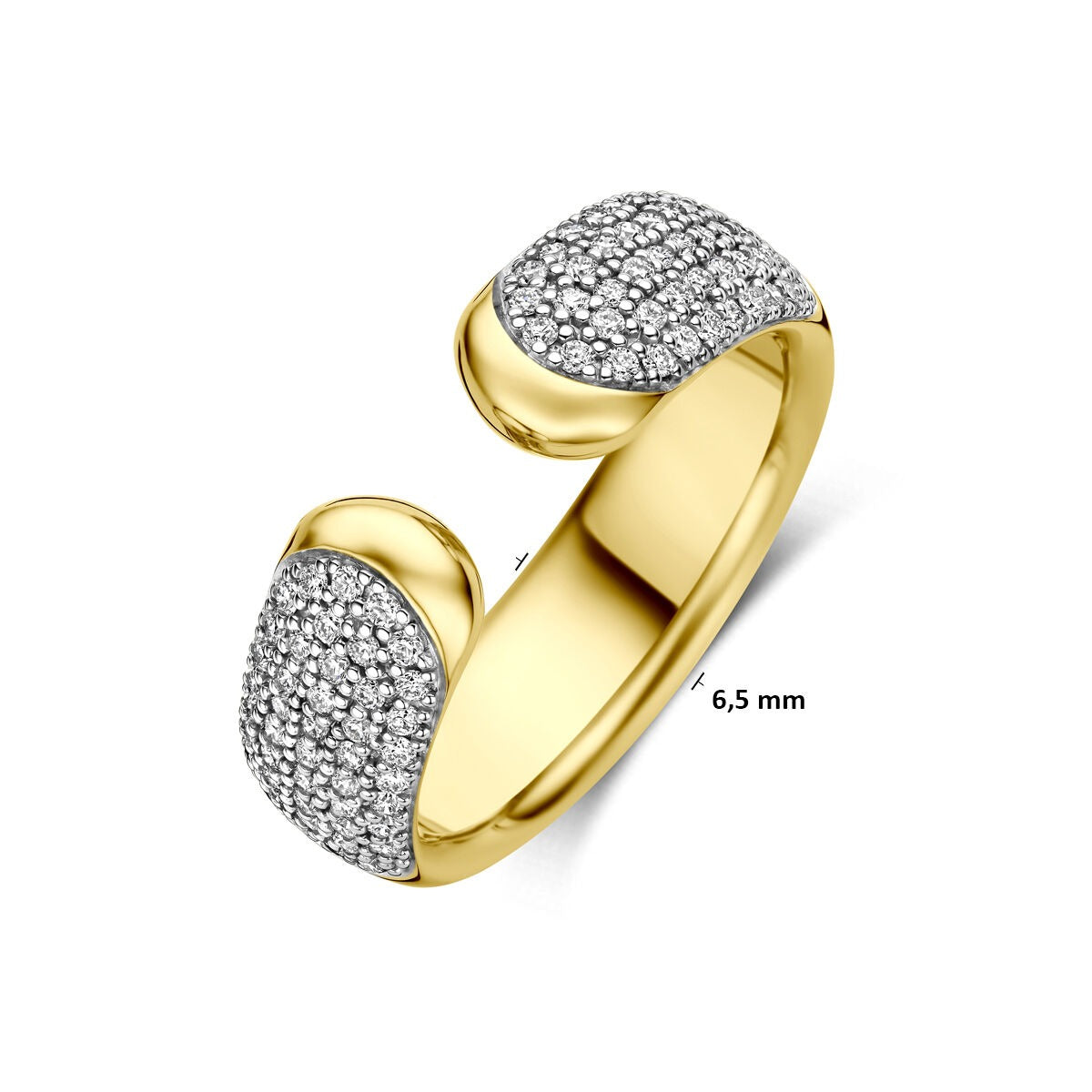 bague en or jaune 14k avec diamant