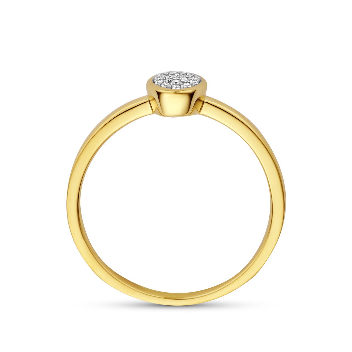 bague en or jaune 14k avec diamant