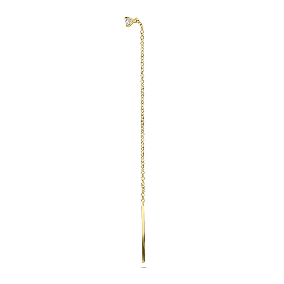 Boucle d'oreille en or jaune 14k avec diamant - à l'unité