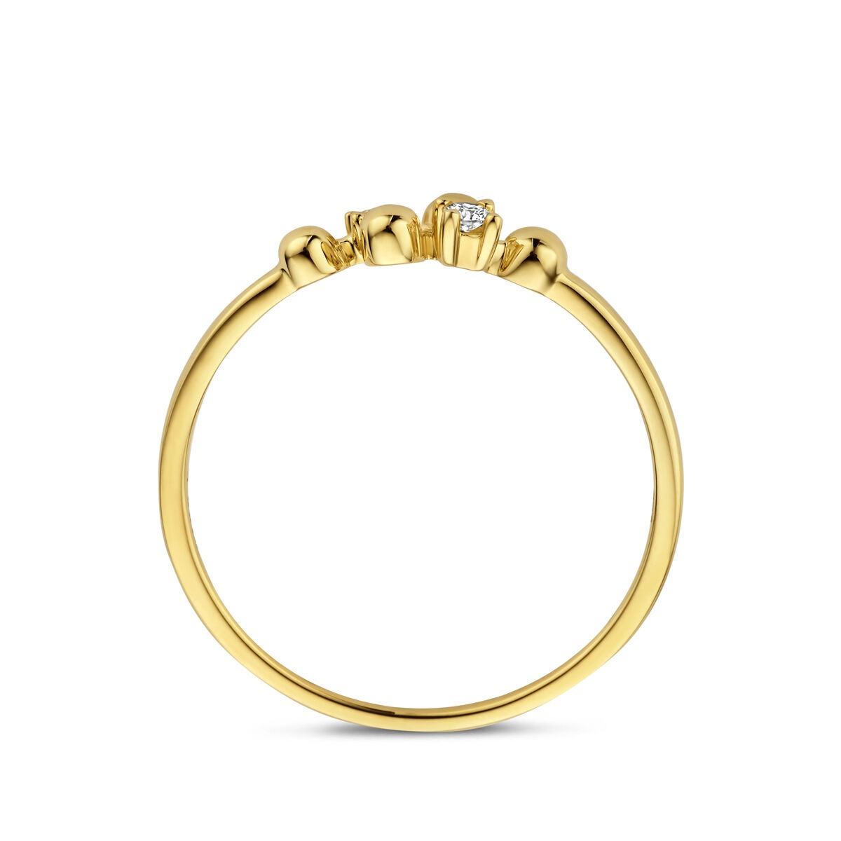 Bague pour femme en or avec diamant – or jaune 14k
