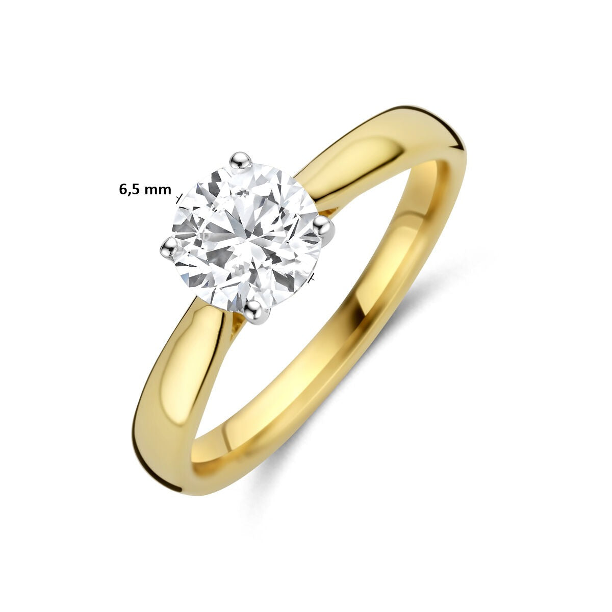 Bague pour femme en or bicolore 14k avec diamant lab grown de 1,00 ct – incluant certificat