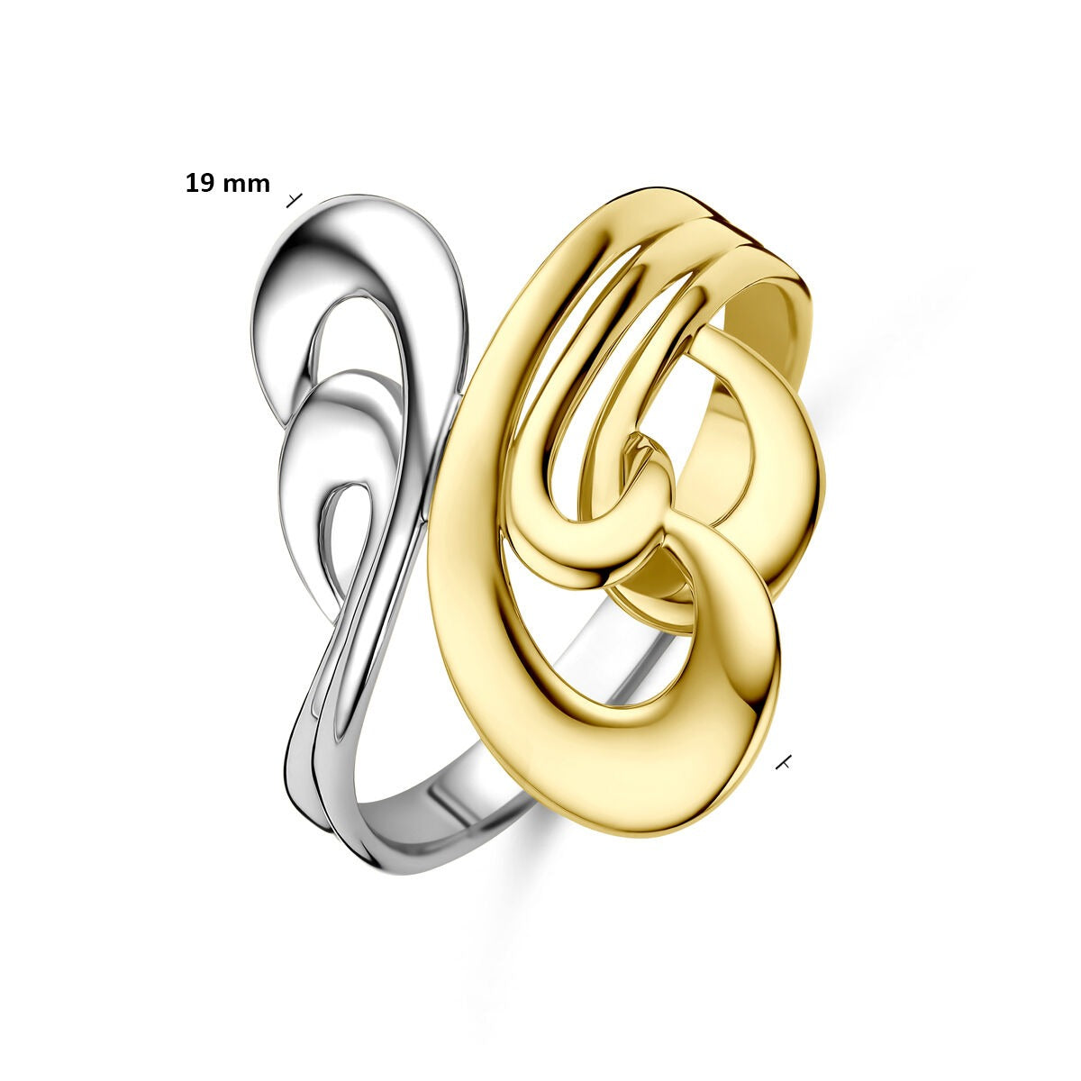 bague pour femme en or bicolore 14k