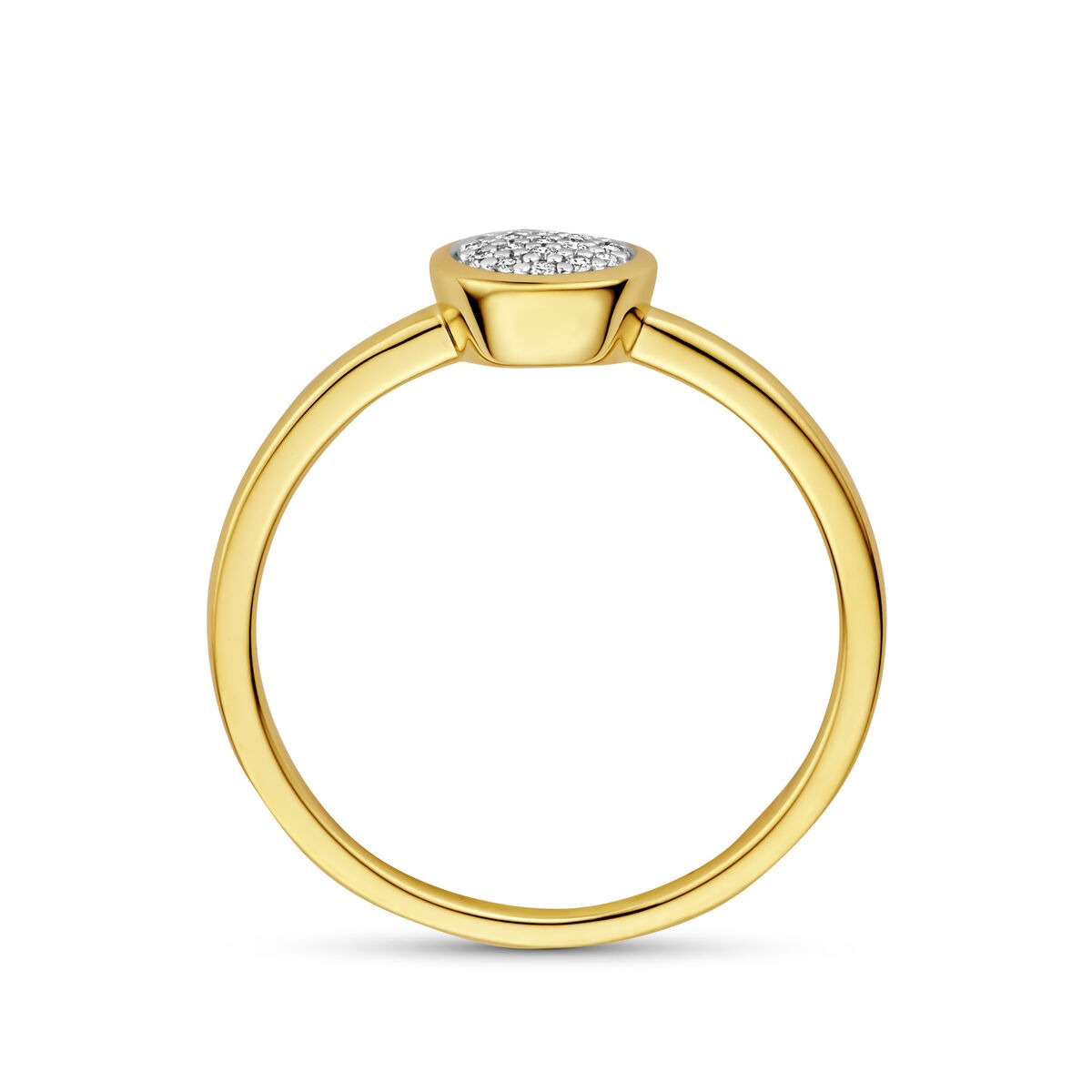 bague en or jaune 14k avec diamant