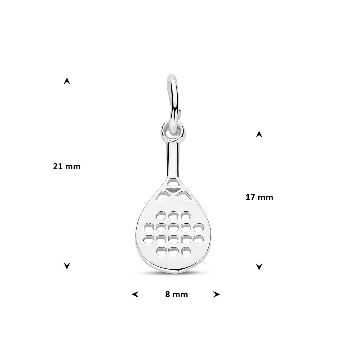 Pendentif raquette de padel argent 925