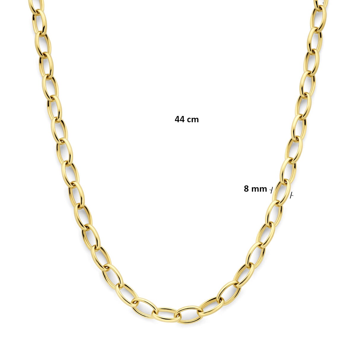 Collier en or pour femme – maillon ancre 14k 8 mm
