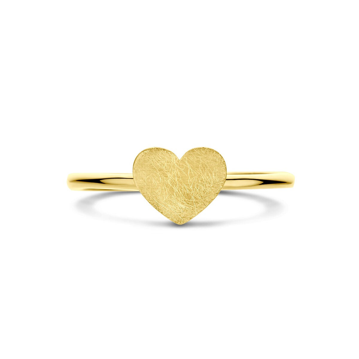 Bague en or avec cœur – or jaune 14k