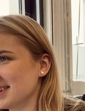 Boucle d'oreille Petite ronde Bleue O36B