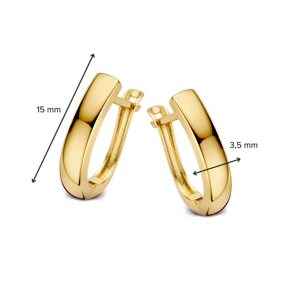 Créoles en or jaune 14K – Élégance intemporelle