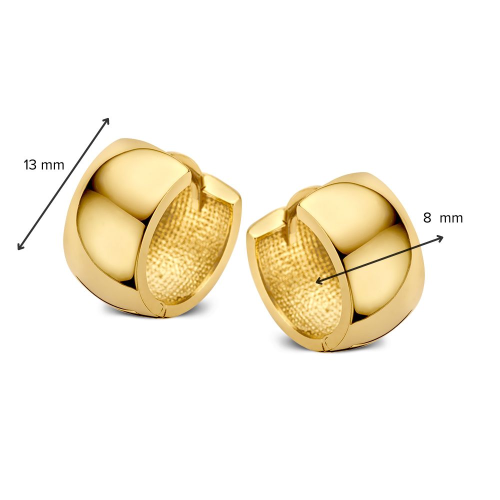 Créoles larges en or jaune 14K – Déclarations luxueuses et élégantes