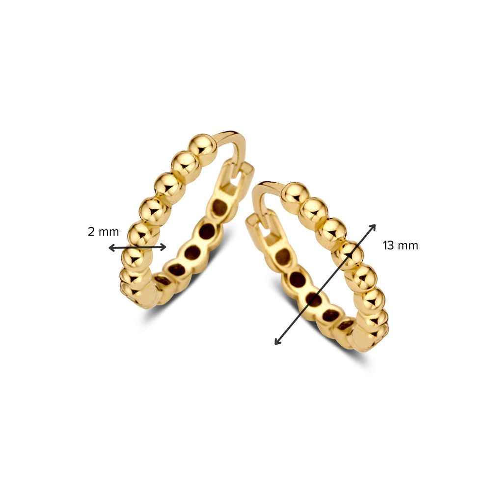 Créoles en Or Jaune Élégantes – 14 Carats, 11 mm Taille Intérieure, Design Minimaliste