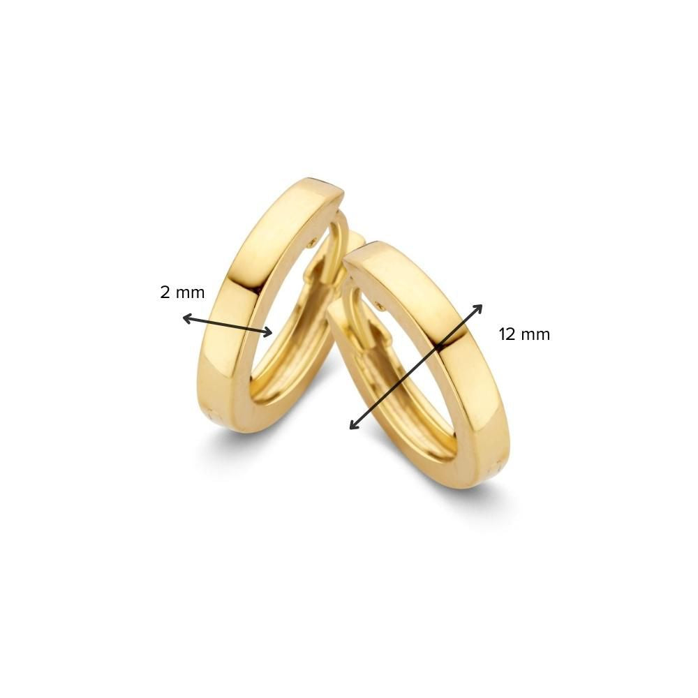 Créoles en or jaune – 14 carats, 9 mm de diamètre