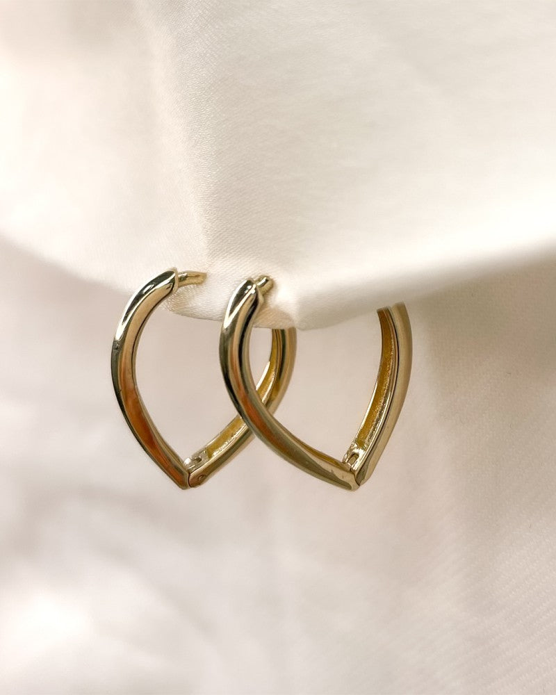 Créoles à Taper en Or Jaune 14K – Boucles d'oreilles Ludiques pour Femme