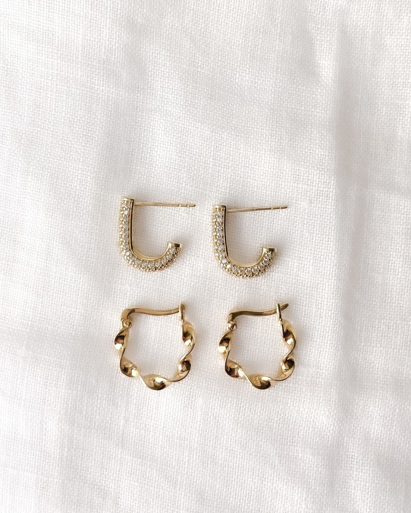 Créoles en or jaune avec design torsadé – Boucles d'oreilles élégantes pour femme | Van der Kooij