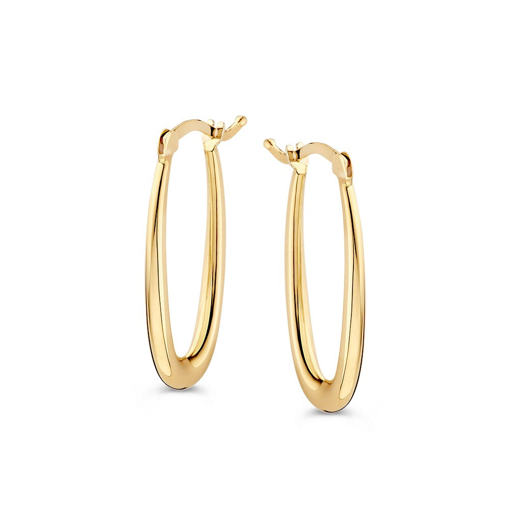 Boucles d'oreilles en or jaune au design ludique en or 14 carats.