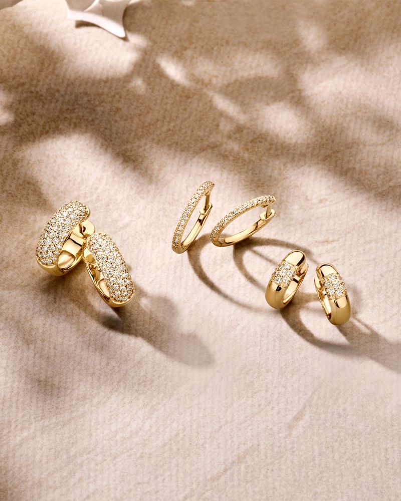 Créoles en Or Jaune avec Diamant : Élégance dans Chaque Détail