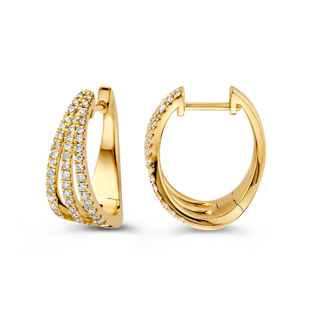 Collier en or jaune 14K avec diamant brillant de 0,48 crt – Bijou de luxe pour femme