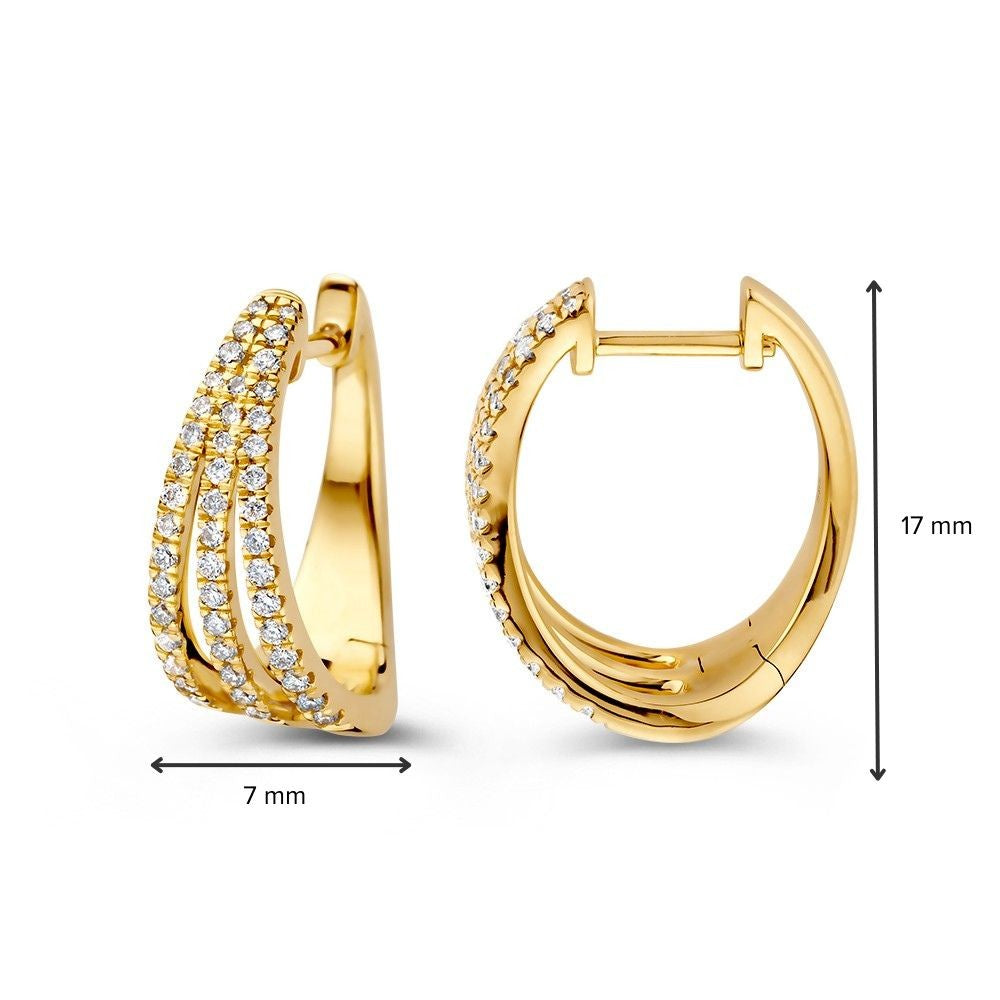 Collier en or jaune 14K avec diamant brillant de 0,48 crt – Bijou de luxe pour femme