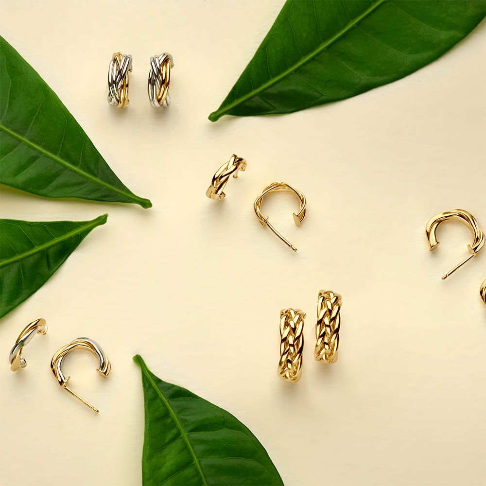 Puces d'oreilles en or jaune 14K 10mm – Luxe subtil