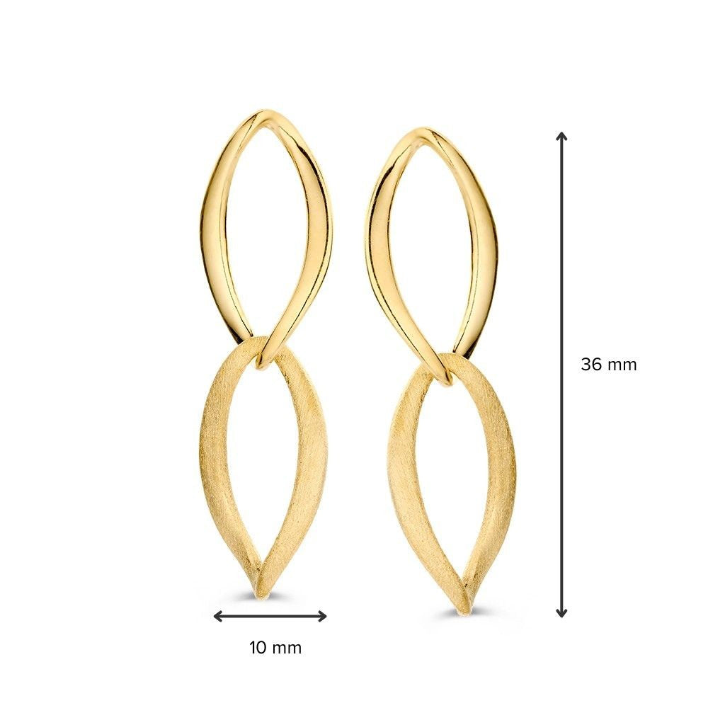 Puces d'oreilles or jaune