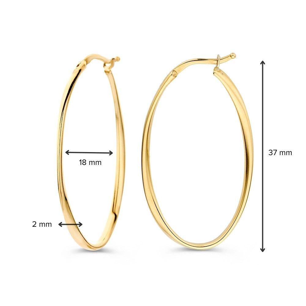 Puces d'oreilles or jaune