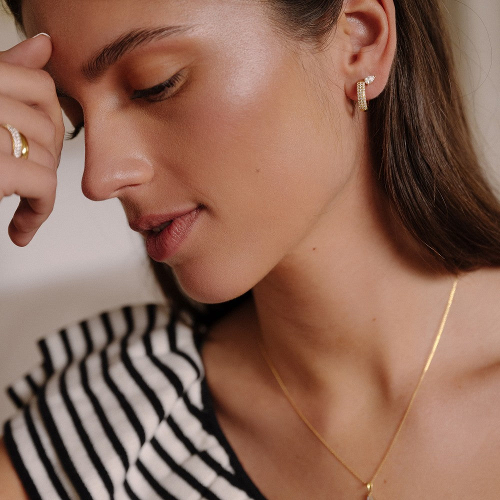 Boucles d'oreilles Ava 0,50 crt. or jaune