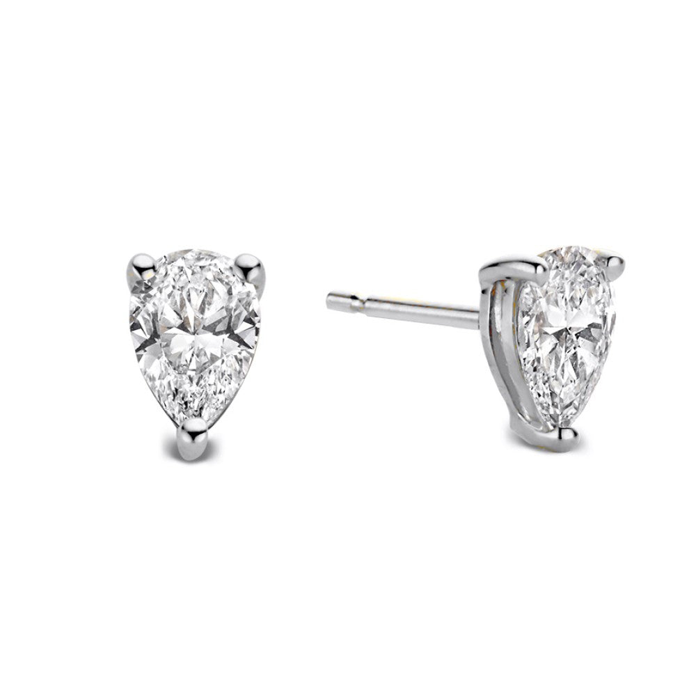 Boucles d'oreilles Ava 0,50 crt. or blanc