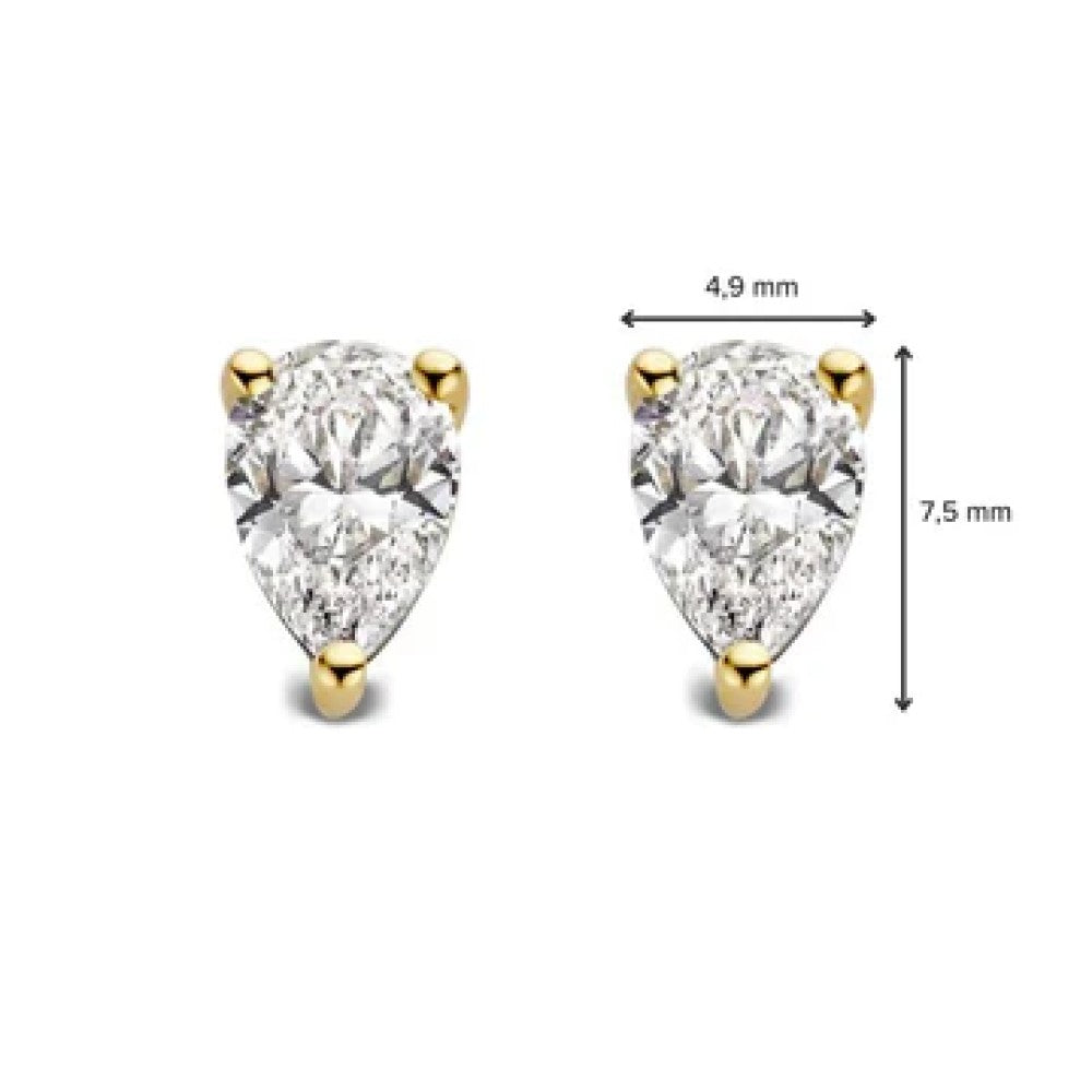 Boucles d'oreilles Ava 1,00 crt. or jaune