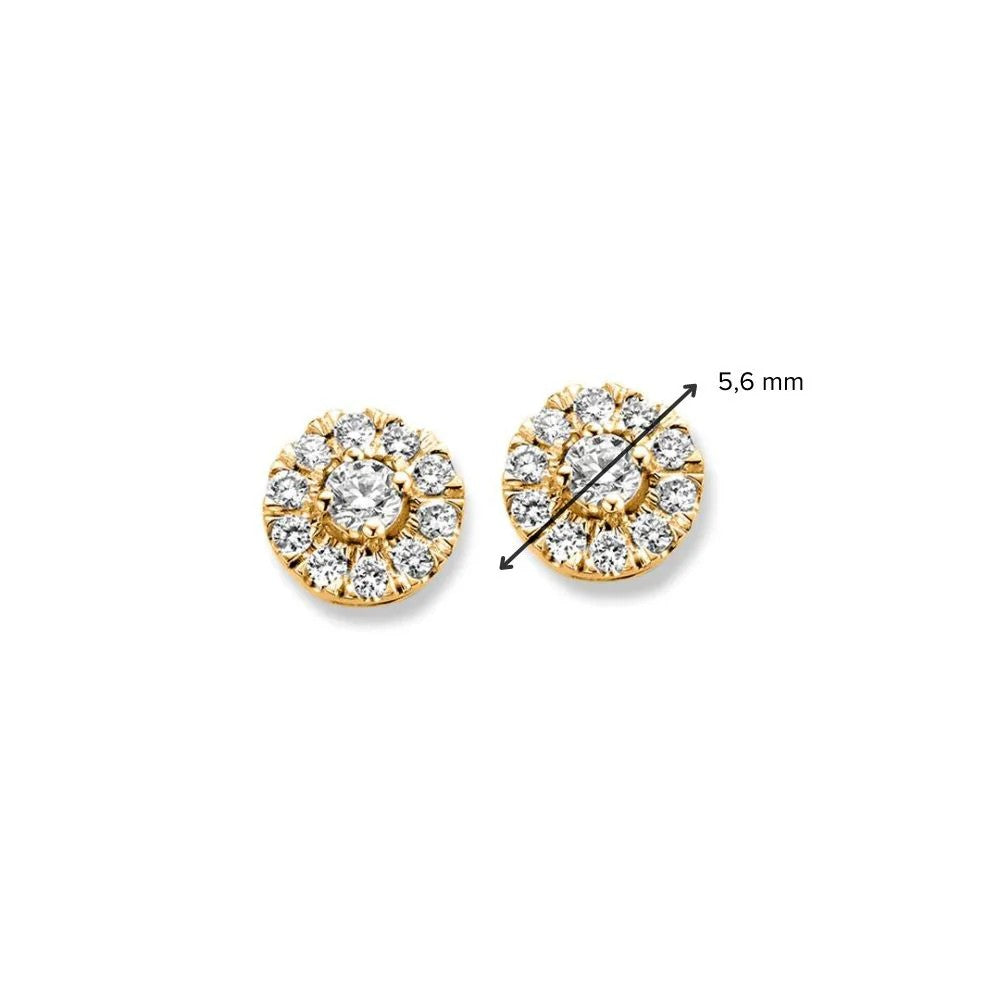 Boucles d'oreilles Emma 0,20 crt. or jaune