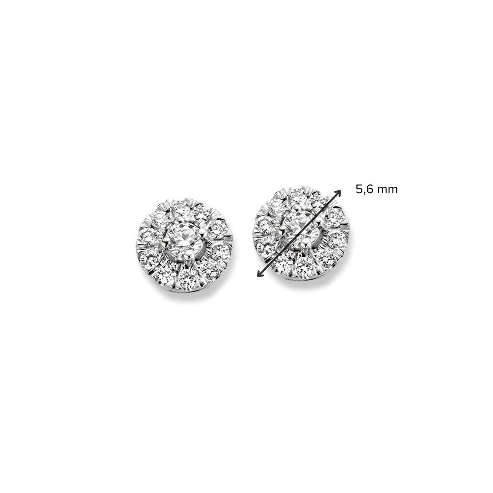 Boucles d'oreilles Emma 0,20 crt. or blanc