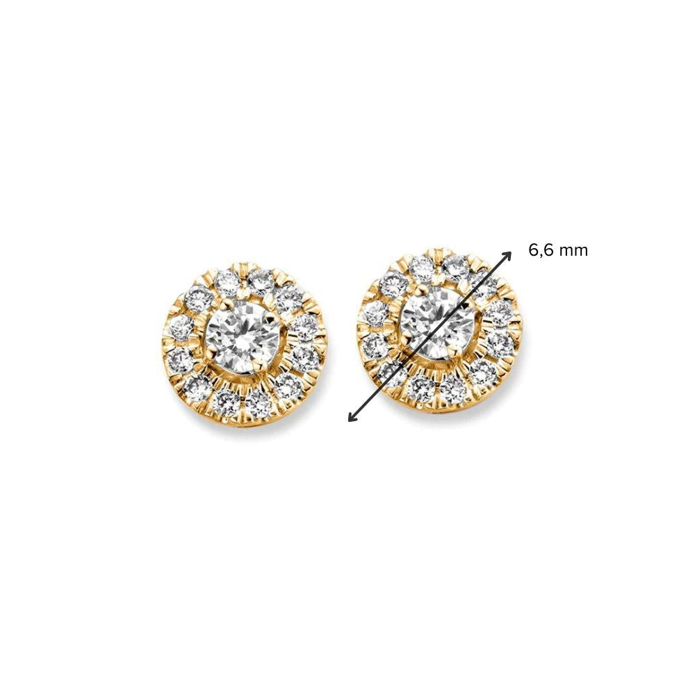 Boucles d'oreilles Emma 0,30 crt. or jaune