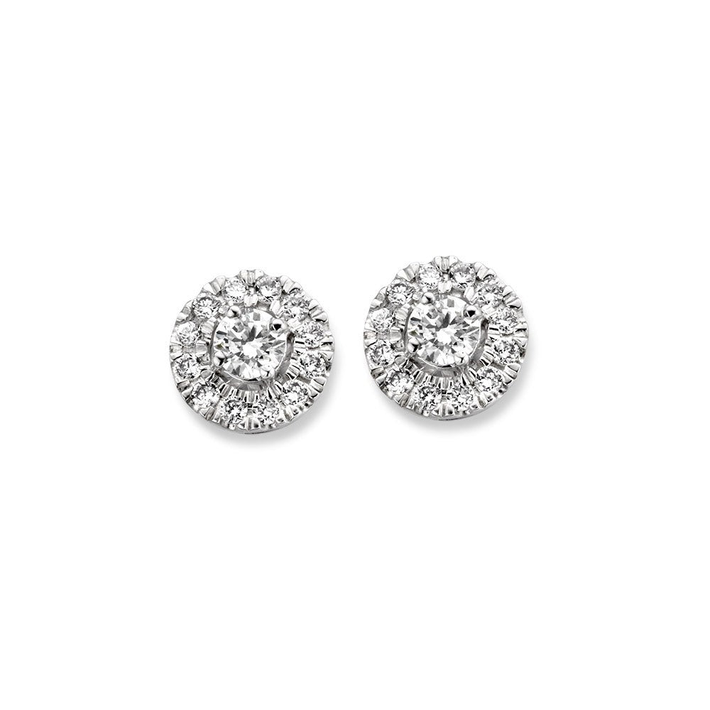 Boucles d'oreilles Emma 0,60 crt. or blanc