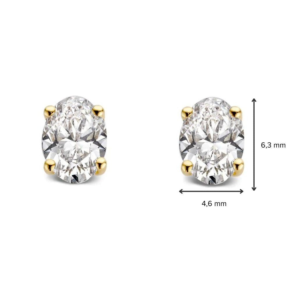 Boucles d'oreilles Franky 1,00 crt. or jaune