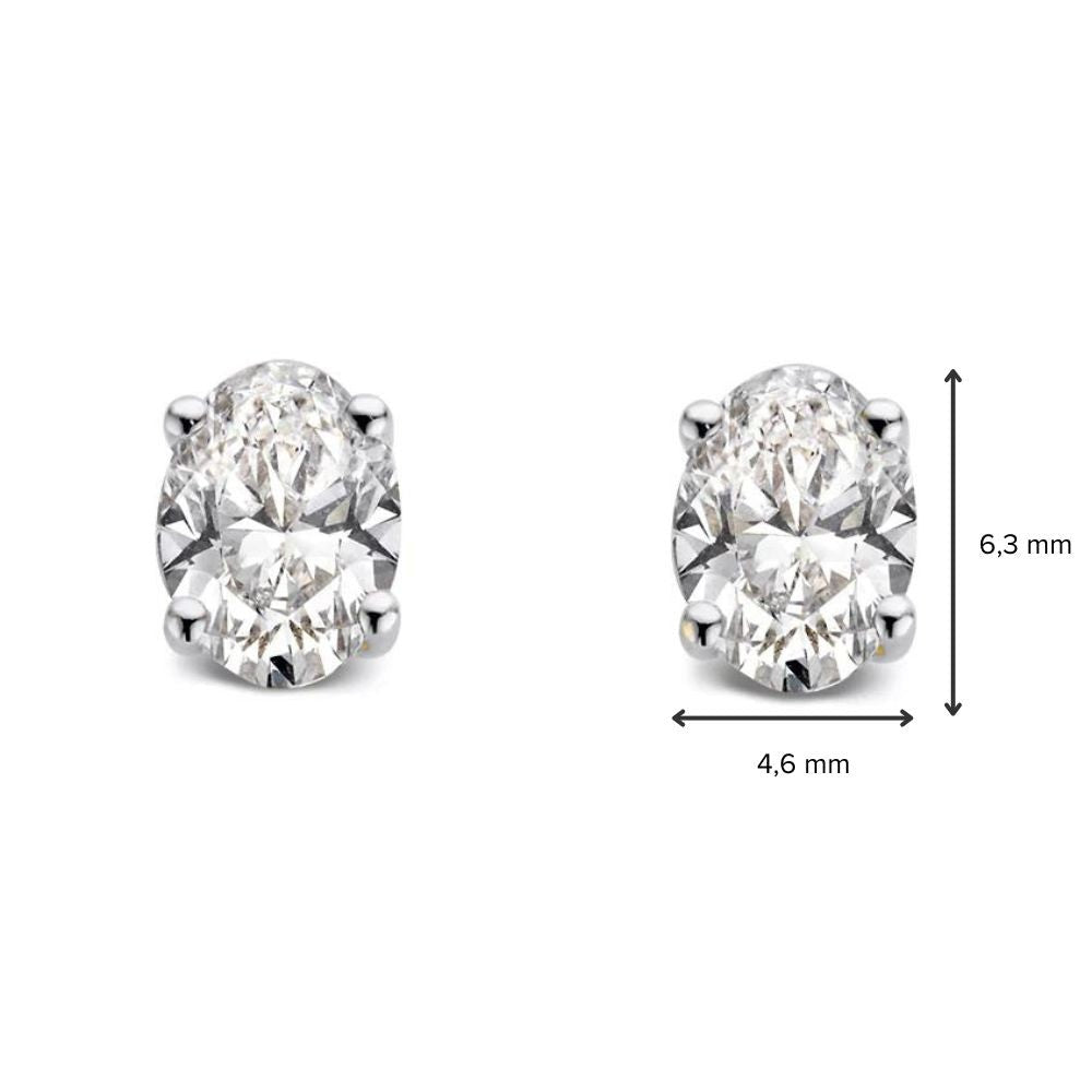 Boucles d'oreilles Franky 1,00 crt. or blanc