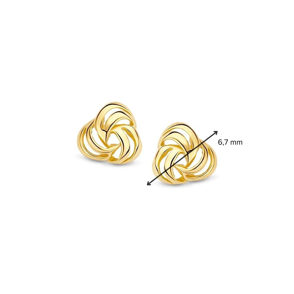 Puces d'oreilles en or jaune 14K - 7.3mm, design minimaliste